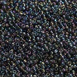 Светлый Стально-синий Fgb 6/0 круглый стеклянный бисер класса А, прозрачные цвета радуги, светло-стальной синий, 6/0, 4x3 мм, отверстие : 1 мм, около 4500 шт / упаковка