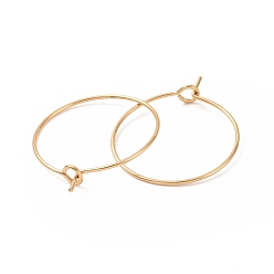 Золотой Ионное покрытие (ip) 316 l выводы обручей из хирургической нержавеющей стали, Винные стекла, золотые, 45x0.7 мм, 21 датчик