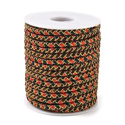 Кокосово-Коричневый 10м плетеный шнур из полиэстера, круглые, кокосового коричневый, 5 мм, около 10.94 ярдов (10 м) / рулон