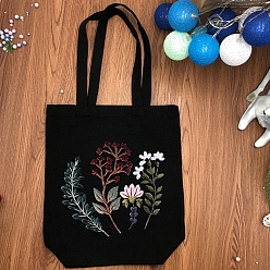 (52) Непрозрачная лаванда Наборы для вышивания своими руками, включая набивную хлопчатобумажную ткань, нитки и иглы для вышивания, круглые пяльцы, разноцветные, 220x200 мм