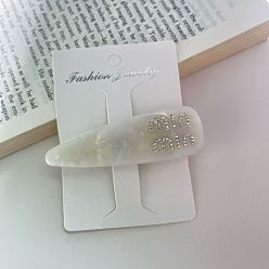 Русалка Шикарная женская заколка для волос со стразами — простая и милая универсальная заколка со сверкающим алфавитным дизайном