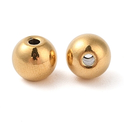 Золотой Титановые бусины, круглые, золотые, 8x7 мм, отверстие : 2 мм
