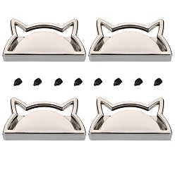 Платина Аксессуары для замков из сплава, форма кошки, платина, 16x30 мм