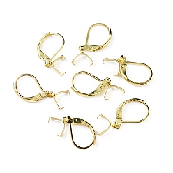 Golden 304 Stainless Steel Leverback Earring Findings with Pendant Bails, Golden, 23.5x12x2.5mm, Pin: 0.8mm and 0.6mm