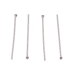 Нержавеющая Сталь Цвет Не тускнеет 304 штифты из нержавеющей стали с плоской головкой, цвет нержавеющей стали, 50x0.7 мм