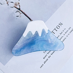 Light Sky Blue Snow Mountain Acrylic Claw Hair Clips, for Women Girls, Light Sky Blue, 35x60mm