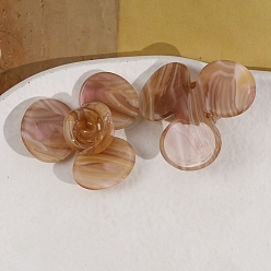 Camel Cellulose Acetate(Resin) Cabochons, Flower, Camel, 36x36mm