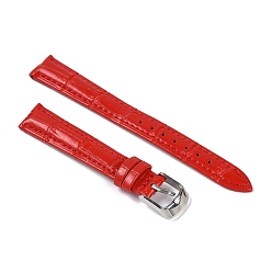 Красный Кожа смотреть группы, с 201 пряжками из нержавеющей стали, регулируемые ремешки для часов, красные, 8.3~11.5x1.4x0.4~0.5 см, 2 шт / комплект