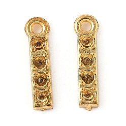 Letter I 304 Настройки горный хрусталь из нержавеющей стали кулон, золотые, Буква "i", пригодный для стразов 1 мм, 8.5x1.5x1.5 мм, отверстие : 0.7 мм