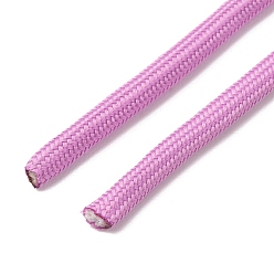 Flamingo Polycotton-Geflechtschnur mit Innenkern, Runde, für Schnürsenkel, Schlüsselanhänger, Herstellung von Seilarmbändern, Flamingo, 5 mm, ca. 90~100 Meter/Bündel