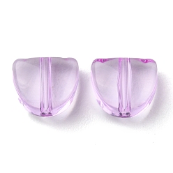 Сливовый Прозрачные акриловые бусины, половину овальной, слива, 8x9x5 мм, отверстие : 1.2 мм