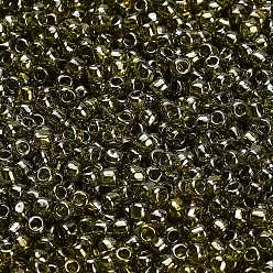 (457) Gold Luster Green Tea Тохо 8/0 круглые бусины, японский бисер, (457) зеленый чай с золотым блеском, 3 мм, отверстие : 1 мм, Около 1111 шт / 50 г
