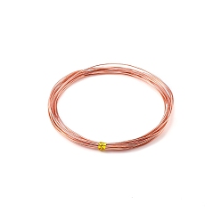 Misty Rose Aluminum Wire, Bendable Metal Craft Wire, Round, for DIY Jewelry Craft Making, Misty Rose, 17 Gauge(1.2mm), 1.2mm, 10M/roll