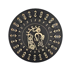 Дракон Деревянная маятниковая доска, деревянная гадальная доска для биолокации, для колдовства принадлежности для викканского алтаря, плоско-круглые, дракон, 250x10 мм