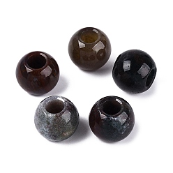 (RRHB277) Кристалл на подкладке из медово-бежевого цвета Природного индийского агата бисера, гладкая рондель, бусины с большим отверстием, 20~20.5x17~18 мм, отверстие : 7.5~8.5 мм