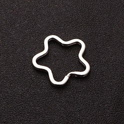 Stainless Steel Color Stainless Steel Split Key Rings, Star, Stainless Steel Color, 35mm