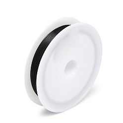 Черный Сделай сам выводы из ювелирной нити, нержавеющая сталь с нейлоновым покрытием, чёрные, 0.38 мм, около 164.04 футов (50 м) / рулон