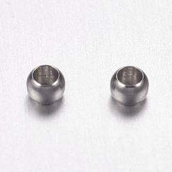 Stainless Steel Color 316 Surgical Stainless Steel Crimp Beads, Rondelle, Stainless Steel Color, 2x1.5mm, Hole: 1mm