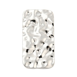 Нержавеющая Сталь Цвет Не тускнеющие 304 подвески из нержавеющей стали, , прямоугольный шарм, цвет нержавеющей стали, 31x16x2 мм, отверстие : 2 мм