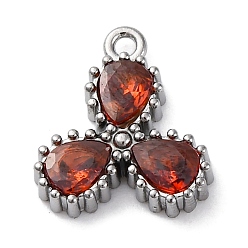 (123L) Белый крем непрозрачный блеск 304 кубический стальные подвески из нержавеющей диоксида циркония, прелести капли воды, огнеупорный кирпич, 12x10.5x2.5 мм, отверстие : 1.2 мм