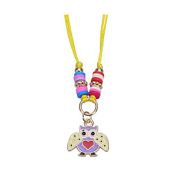 10 necklaces Colorful Rainbow Children's Bracelet and Necklace Set with European and American Gold Powder Butterfly Soft Clay Weaving Friendship Jewelry