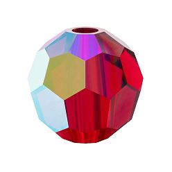 90090 200 Siam AB Хрустальные бусины preciosa®, чешский хрусталь, 451 19 602 круглый, 90090 200 сиам аб, 4 мм, отверстие : 1 мм