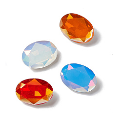 (52) Непрозрачная лаванда Светлая гальваническая пластина в стиле ab k9 стеклянные кабошоны со стразами, задние и задние, граненые, овальные, разноцветные, 14x10x5 мм