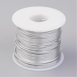 Gainsboro Round Aluminum Wire, Bendable Metal Craft Wire, Floral Wire for DIY Arts and Craft Projects, Gainsboro, 17 Gauge, 1.2mm, about 116m/roll