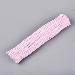 Lavender Blush Pipe Cleaners, DIY Chenille Stem Tinsel Garland Craft Wire, Lavender Blush, 300~305x5~7mm, about 95~100 strip/bundle