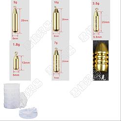 Golden SUPERFINDINGS Brass Fishing Gear, Bullet Shot Weights, Fishing Sinkers Weights, Golden, 1x1/4 inch(25x7mm), 35pcs/box