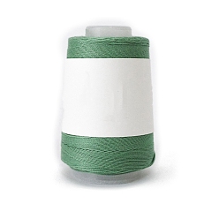 Sea Green 280M Size 40 100% Cotton Crochet Threads, Embroidery Thread, Mercerized Cotton Yarn for Lace Hand Knitting, Sea Green, 0.05mm