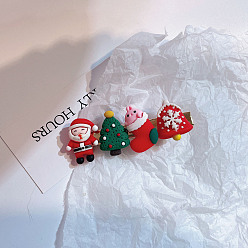 Christmas A Cute Cartoon Christmas Hairpin - Santa Claus, Reindeer, Snowman, Girl, Bangs, Hair Clip.