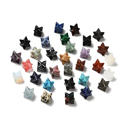 Mixed Stone Natural & Synthetic Gemstone Beads, No Hole/Undrilled, Mixed Dyed and Undyed, Merkaba Star, 12.5~13x12.5~13x12.5~13mm