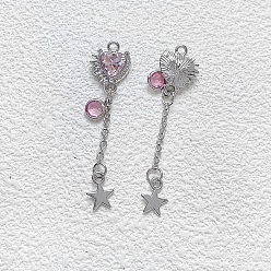 Сердце Платинового сплава подвески, сердце, 55x13 мм