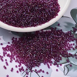 (DB1747) Аметистовый с Фуксиновой Подкладкой AB Бусины miyuki delica, цилиндр, японский бисер, 11/0, (дб 1747) фуксия выложены аметист AB, 1.3x1.6 мм, отверстие : 0.8 мм, Около 2000 шт / 10 г