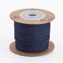 Prussian Blue Nylon Cords, String Threads Cords, Round, Prussian Blue, 1.5mm, about 27.34 yards(25m)/roll