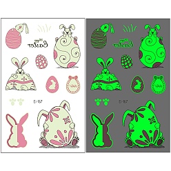 Colorful Luminous Removable Temporary Water Proof Tattoos Paper Stickers, Colorful, 12x7.5cm