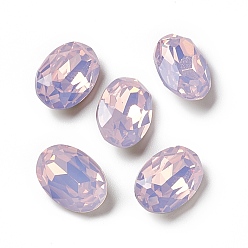 Розовая Вода Опал Гальваническая пластина в опаловом стиле k9 стеклянные кабошоны со стразами, задние и задние, овальные, розовая вода опала, 14x10x5 мм