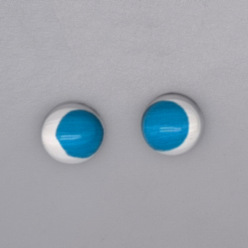 Deep Sky Blue Glass Doll Crafts Eyes Cabochons, For DIY Doll Toys Making, Half Round, Deep Sky Blue, 5mm
