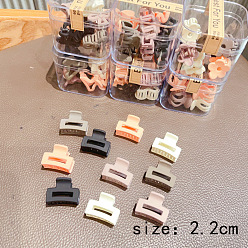 Rectangle Plastic Claw Hair Clips, Hair Accessories for Women Girl, Rectangle, 22mm, 10pcs/set