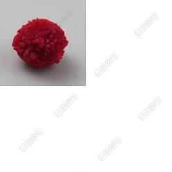 Красный 24мягкий шерстяной помпон, для шапок обувь шарфы подвески на сумку аксессуары, красные, 40 мм, 24 шт / комплект