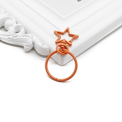 Dark Orange Alloy Swivel Clasps for Bag Making, Star, Dark Orange, 60x30mm