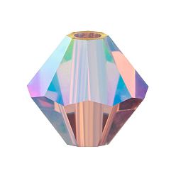 20020 20000 Light Amethyst AB 2x Хрустальные бусины preciosa®, чешский хрусталь, биконус(451 69 302 рондель), 20020 20000 светлый аметист ab 2x, 4 мм, отверстие : 0.8 мм