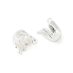 Серебро Шапочки и конусы для бусин, латунные, цветок, серебряные, 9.5x10.5x10.5 мм, отверстие : 1.6 мм