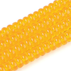 Золотистый Прозрачные стеклянные бусины, рондель, золотые, 4x2.5 мм, отверстие : 0.7 мм