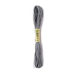 Dark Gray Polyester Embroidery Threads for Cross Stitch, Embroidery Floss, Dark Gray, 0.15mm, about 8.75 Yards(8m)/Skein