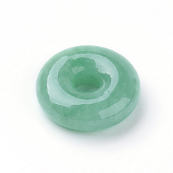 Myanmar Jade Natural Jade Pendants, Dyed, Donut/Pi Disc, Donut Width: 6.8mm, 18x6mm, Hole: 4.5mm