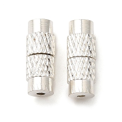 Серебро Застежками винт латунный, серебряные, 12x4 мм, отверстие : 1 мм