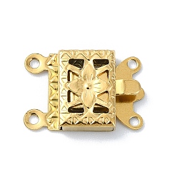 Настоящее золото 18K Ионное покрытие (ip) 304 застежка из нержавеющей стали, реальный 18 k позолоченный, 10x15 мм, отверстие : 1 мм