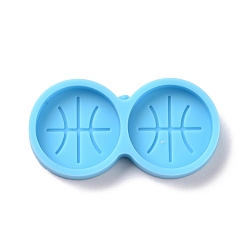 Basketball Sports Silicone Molds, Resin Casting Molds, for Ear Stud Craft Making, Basketball Pattern, 20x37x5mm, Inner Diameter: 16.5mm